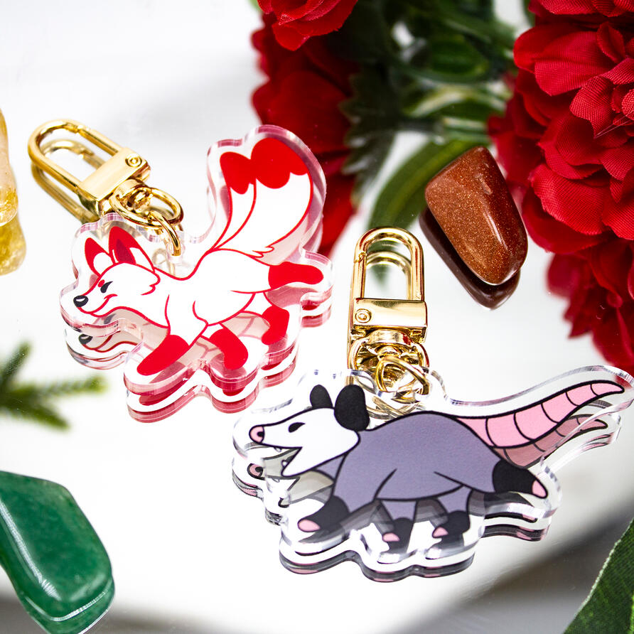 Kitsune and Opossum Steppy Charms