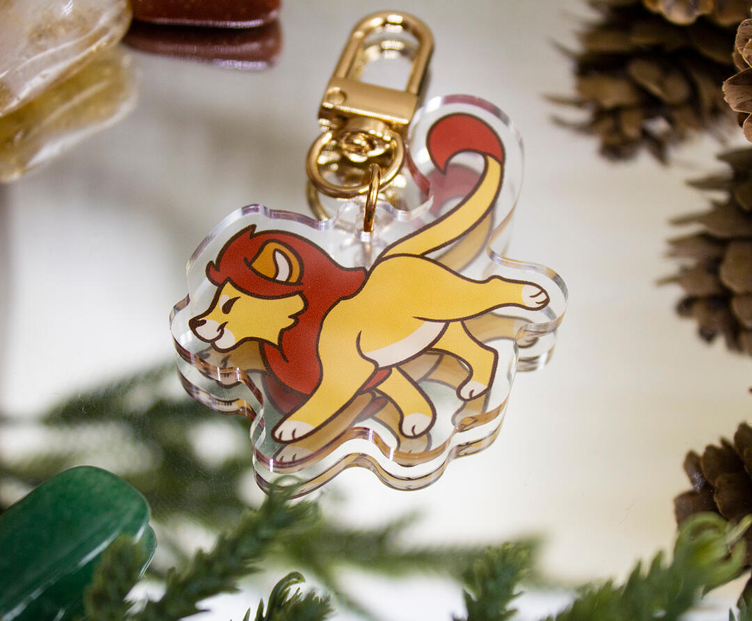 Lion Steppy Acrylic Charm