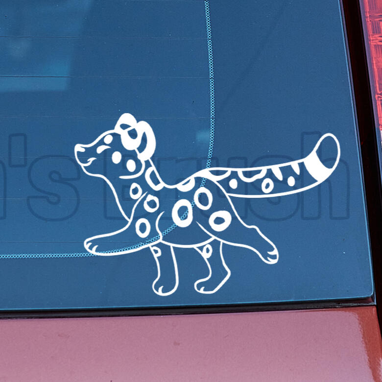 Snow Leopard Steppy Vinyl Decal Snow Leopard Steppy Vinyl Decal