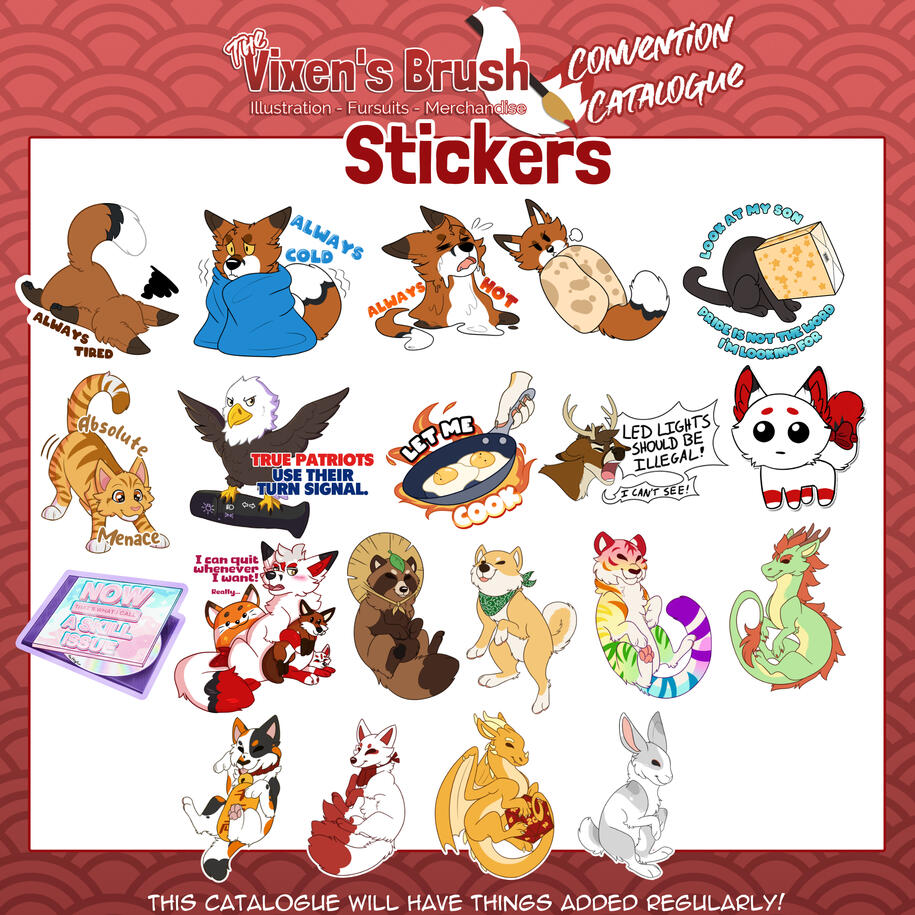 Catalogue Page 1.5 - Vinyl Stickers