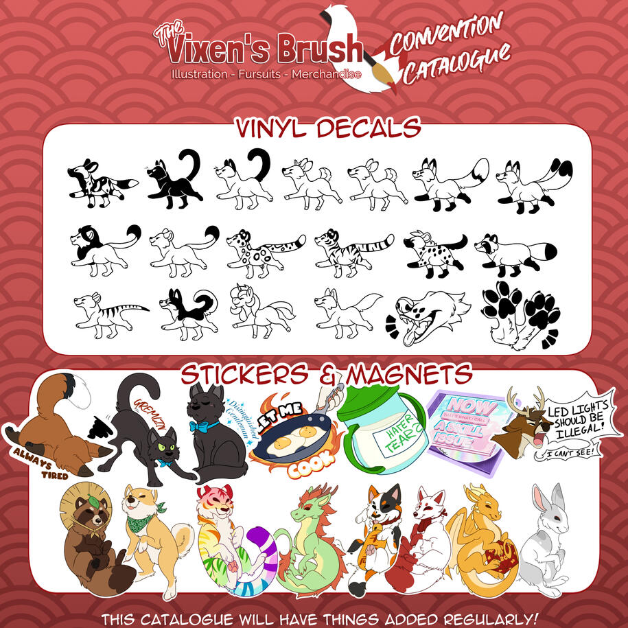 Catalogue Page 1 - Decals & Stickers