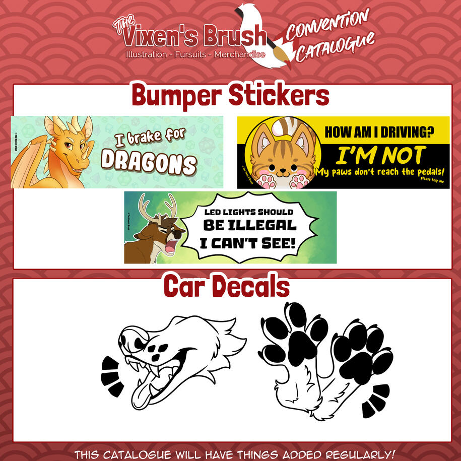 Catalogue Page 1 - Bumper Stickers and Decals